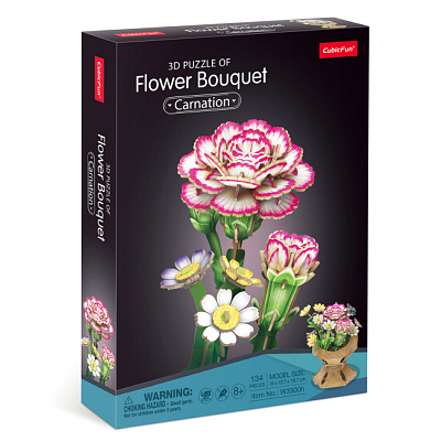 3D-пазл CubicFun Букет цветов Гвоздики W3300h