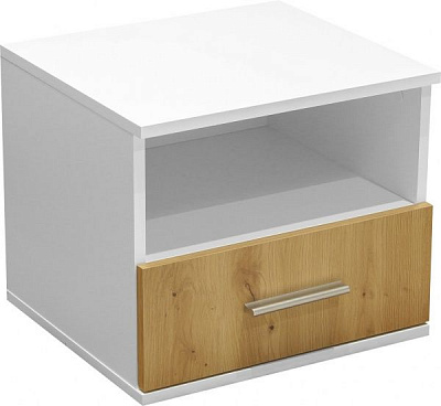 Тумба прикроватная Риека Р-ТКр1 450х400х403 мм дуб артизан/белый 