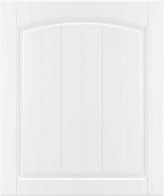 Фасад для кухни Грейд-Плюс Прованс белый гладкий №383 713x596 левый