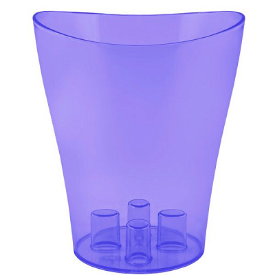 Кашпо пластиковое Алеана Ника PS круглый 2л фиолетовый/прозрачный (114051) 