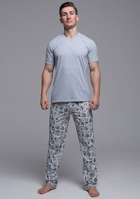 Піжама чоловіча Roksana №653/16009 р. 48 сірий