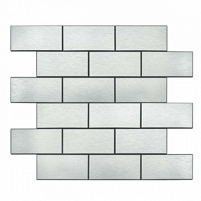 Декоративная панель EMERGO самоклеющая Серебряный Алюминий Home Inspire 