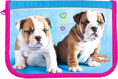 Пенал на молнии 210/70D PL 98103 Lovely Puppies CLASS разноцветный