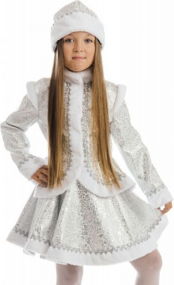 Костюм карнавальний КАРНАВАЛІЯ Снігуронька 5-7 р.122-128 білий