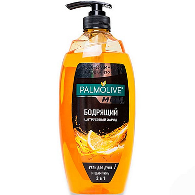 Гель для душу Palmolive 2 в 1 Цитрусовий заряд 750 мл