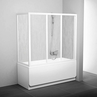 Душова стінка Ravak APSV-70 rain біла 137x70 см