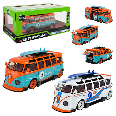 Машинка Автопром 1:24 Volkswagen T1 Bus AP7751