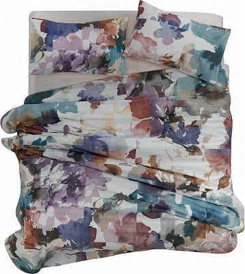 Комплект постельного белья Palette семейный белый с голубым Gabel 