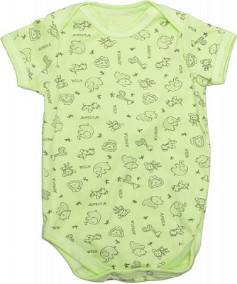 Боди детское Domtex Африка р.80 салатовый 155701 