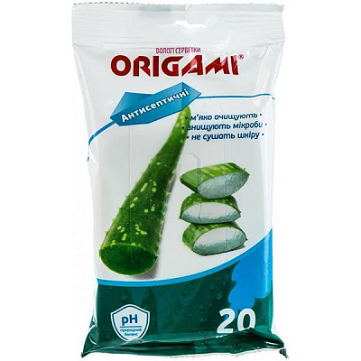 Влажные салфетки Origami Антисептические 20 шт.