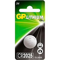 Батарейка GP CR2025-U1шт дискова Lithium