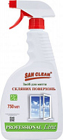 Засіб миючий для скла та дзеркал SAN CLEAN PROF Line 0,75л