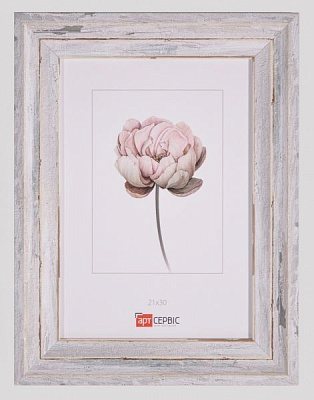 Рамка для фото Арт-Сервіс ЭА-01691 21х30 см белый с серыми вставками 