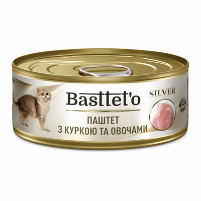 Паштет консервированный для котов Basttet`o Silver