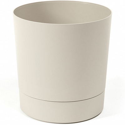 Вазон пластик AURA з підставкою 28х29,4 см круглий бежевий 13 л Lamela (9881260)