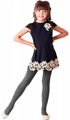 Колготки детские Giulia D025 MELANGE TEEN GIRL CLASSIC deep grey melange р.140-146 серый 