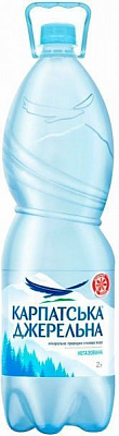 Вода минеральная Карпатська джерельна Карпатская родниковая негазированная 2 л (4820051240202) 