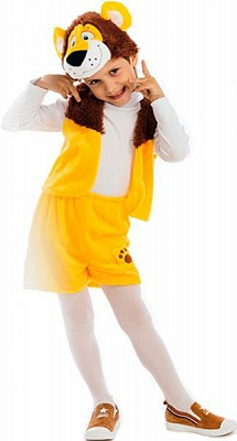 Костюм карнавальный КАРНАВАЛІЯ Львенок р.122 коричневый с желтым 88032 