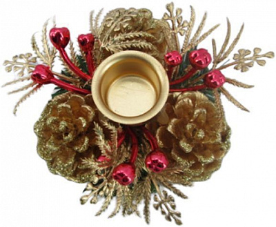 Подсвечник с декором 10 см 2 шт. W10-24027/G 