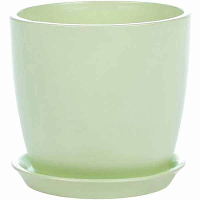 Горщик керамічний Shynkar&KO Сонет круглий 2 л світло-фісташковий