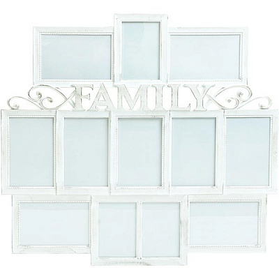 Коллаж Family на 12 фото 9x13/10x15 см белый 