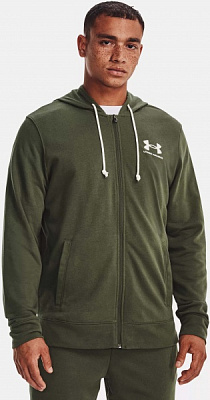 Джемпер Under Armour RIVAL TERRY LC FZ 1370409-390 р. 3XL зеленый