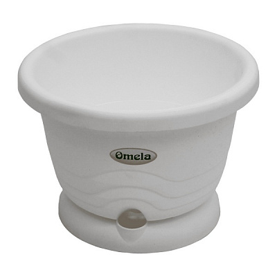 Горщик пластиковий Омела Омела Пастель 1,6 л D 18 круглий білий