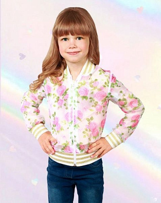 Бомбер PURPURINO из органзы р.122 белый 5050/122 