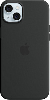 Чехол Apple Silicone Case with MagSafe для Apple iPhone 15 Plus black (MT103ZM/A)