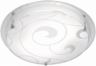 Світильник настінно-стельовий Globo KRISTJANA 48060-2 2x60 Вт E27 білийз малюнком 48060-2