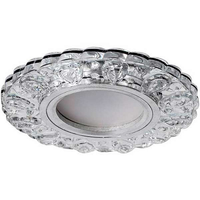 Світильник точковий Светкомплект SVC 102 з LED-підсвіткою 7 Вт GU5.3 прозорий/хром