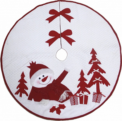 Декорация новогодняя SHENZHEN NANSING SCIENCE коврик под елку со снеговиком 91 см 