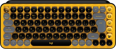 Клавиатура Logitech POP Keys Wireless Mechanical Keyboard With Emoji Keys (L920-010735) blast yellow 