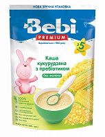 Каша безмолочна Bebi від 5 місяців Premium Кукурудзяна з пребіотиком 200 г 