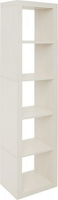 Полка для книг Inteo Кубус МИКС 1x5 (3D HDF) 438x1854x290 мм вудлайн кремовый 