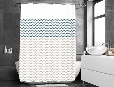 Шторка для ванны Woko SIRENA 180х180 с кольцами 12 шт.