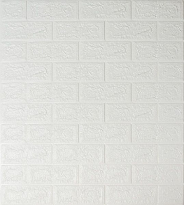3D-панель ПВХ самоклеющаяся кирпич белый 0,539 кв.м 