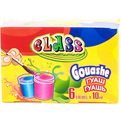 Краска гуашевая 6 кольорів, 60 мл., 7617