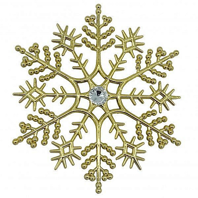 Подвеска MISLT Снежинка Классика с камешком CNG000-1а 5 см