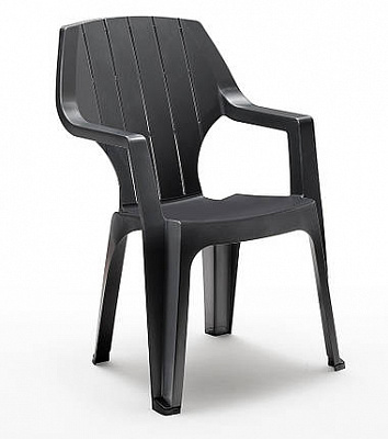 Стул пластиковый Bica Alta 88x61x58 см графит 