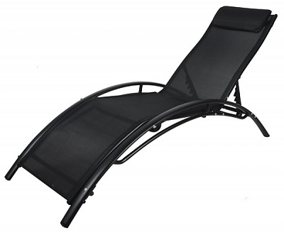 Шезлонг Indigo UHSR090604 черный 66x179 см