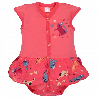 Полукомбинезон для девочки Татошка р.68 коралловый 1601366вкт 