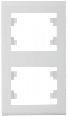 Рамка двухместная Makel Manolya вертикальная белый