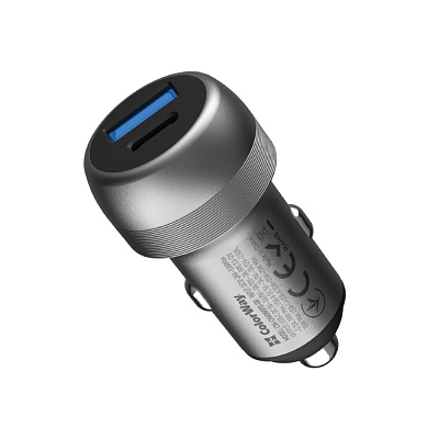 Автомобільний зарядний пристрій ColorWay CW-CHA066PD-GR