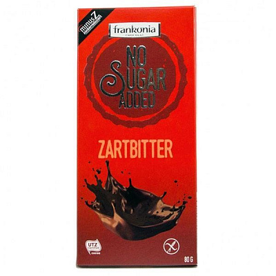 Шоколад Frankonia Черный без сахара 80 г