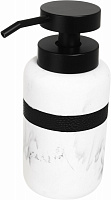 Дозатор для рідкого мила Sensio Marble 7.5x11.2/16 см чорний із білим