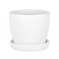 Горшок керамический Shynkar&KO Сонет жемчуг круглый 1 л белый 