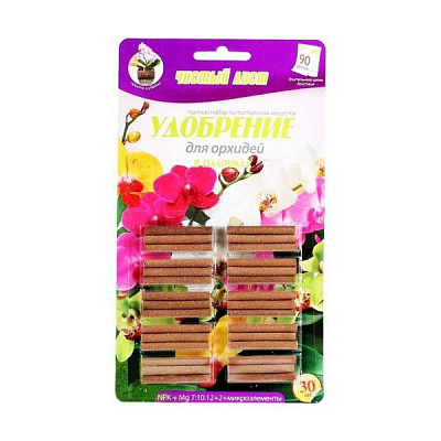 Удобрение в палочках Чистый лист для орхидей 30 шт.