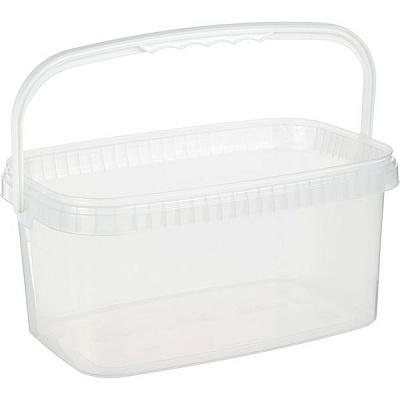 Відро без кришки Пласт-Бокс прозоре 2,5 л