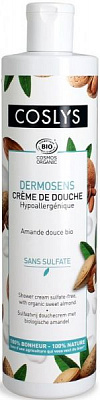 Гель для душу COSLYS гіпоалергенний крем з органічним мигдалем 380 мл